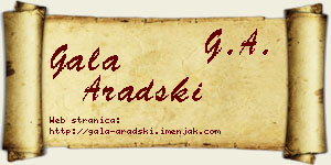 Gala Aradski vizit kartica